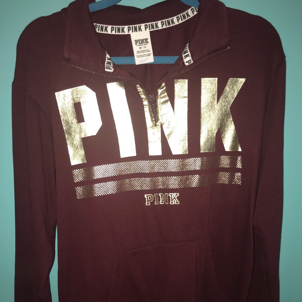 PINK- quarter zip